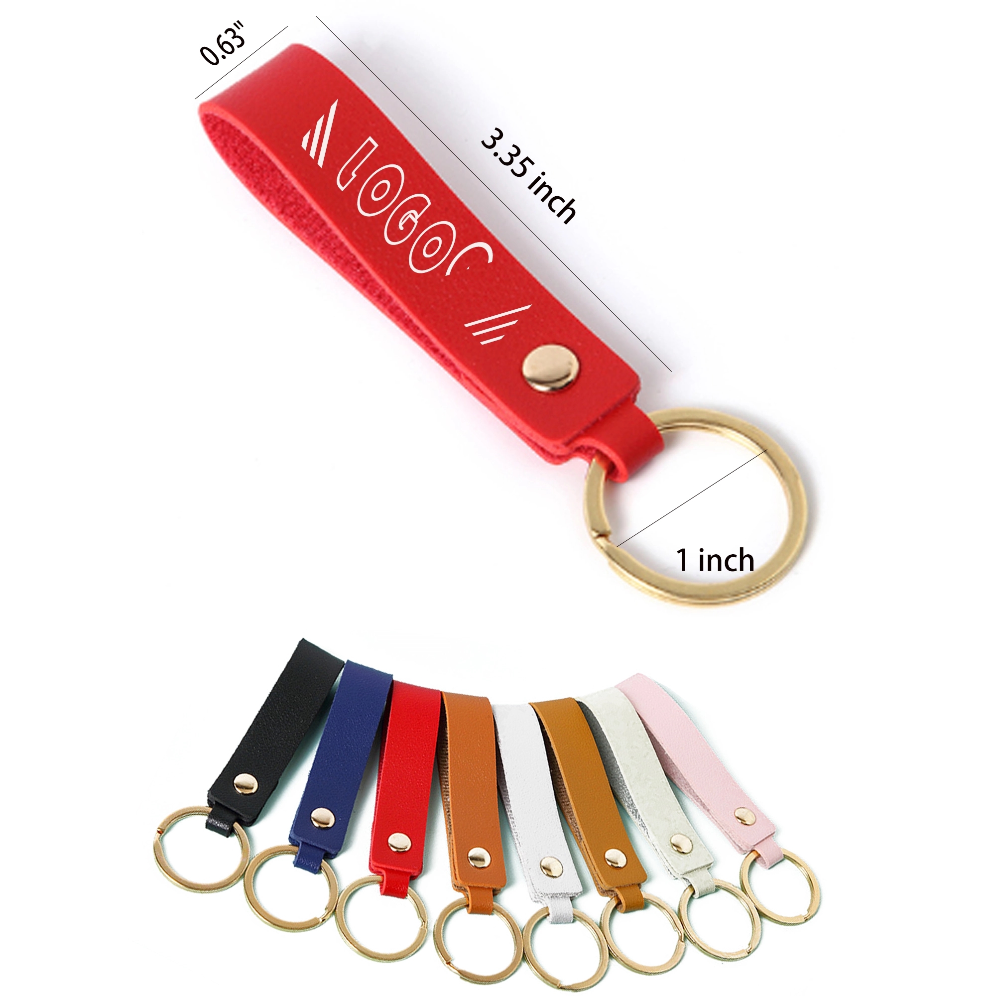 PU Keychain With Ring