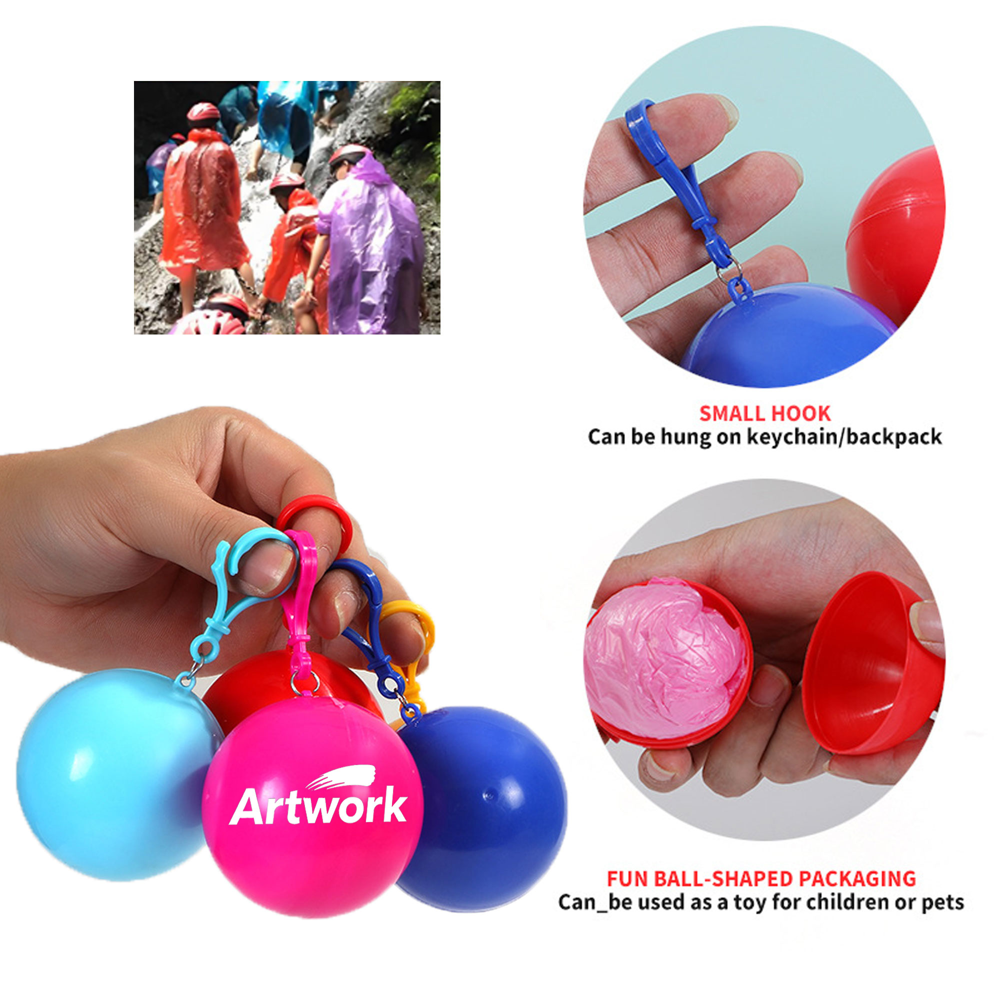 Ball Shaped Thickened Disposable Raincoat 4
