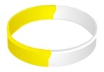 Embossed Segmented Color Filled Silicone Wristband Keychain 1