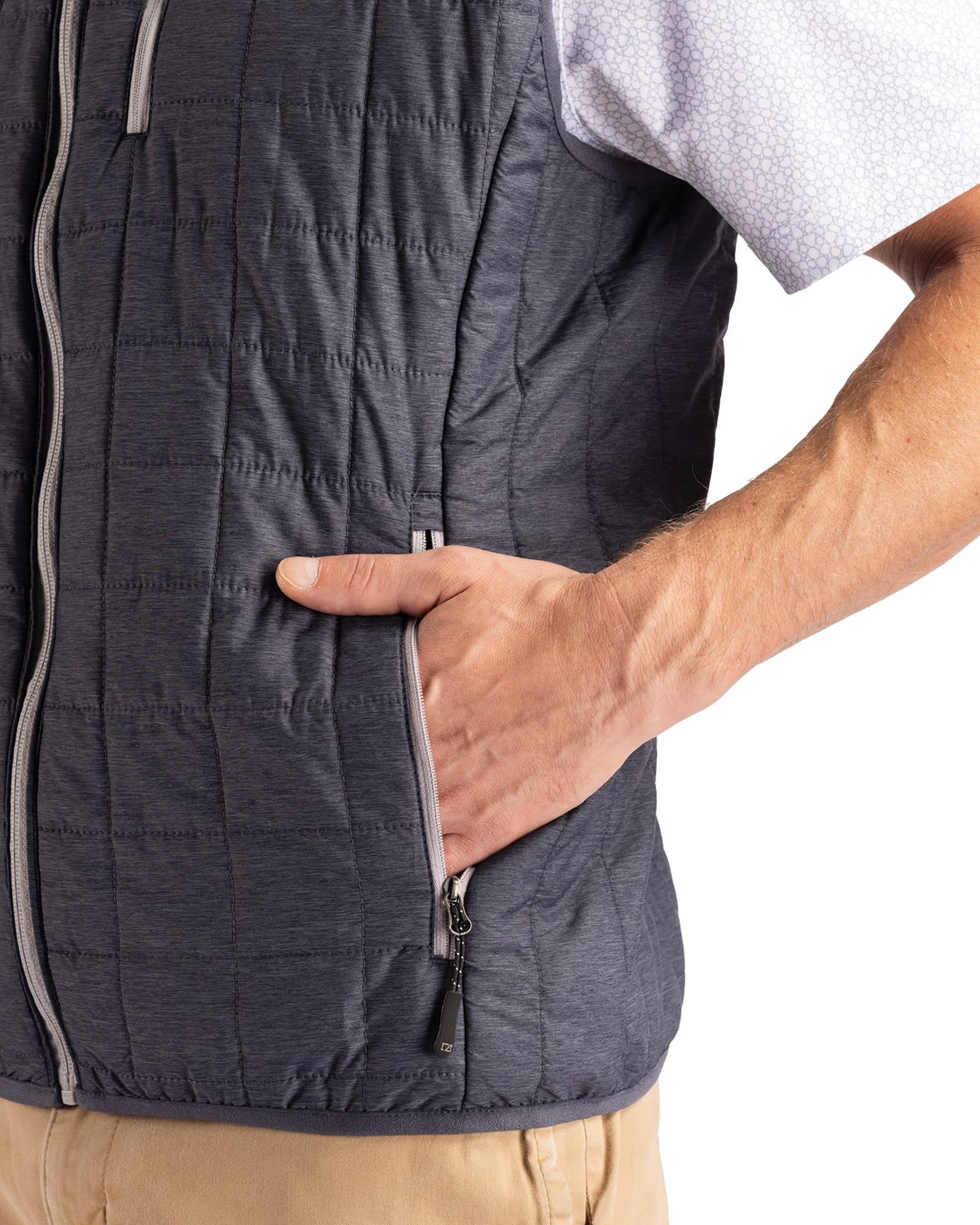 Rainier PrimaLoft Mens Eco Insulated Full Zip Puffer Vest