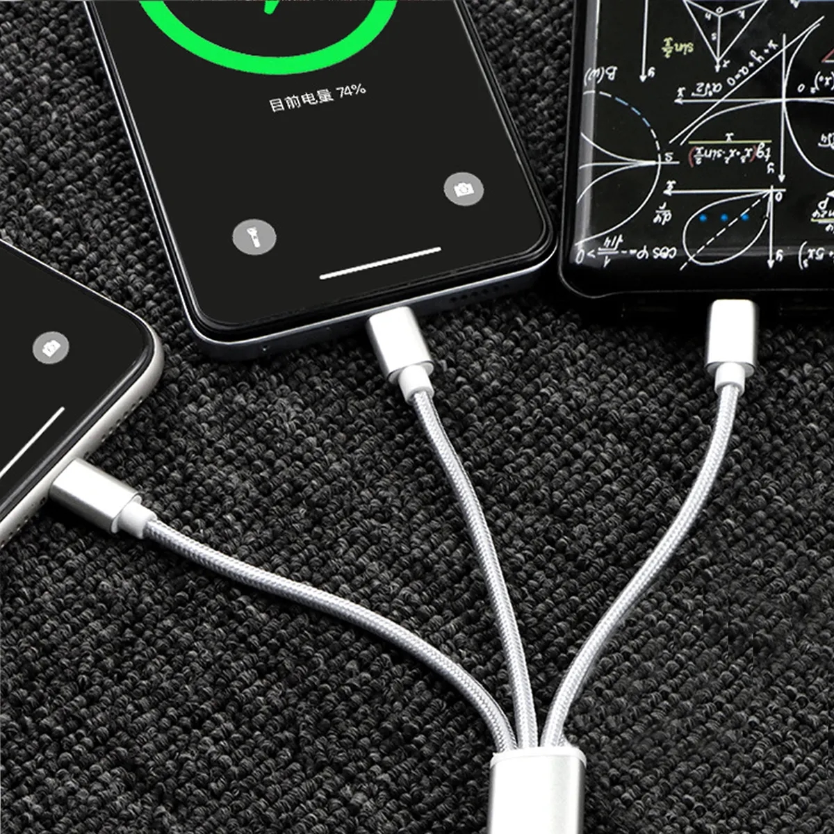 3 In 1 Charging Cable Kit With Keyring Case 5