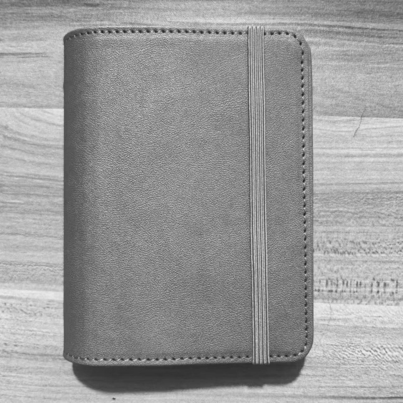 Durable leather binder with D-rings 10