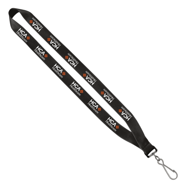 3/4" Polyester Lanyard with Sewn Silver Metal Split-Ring 23