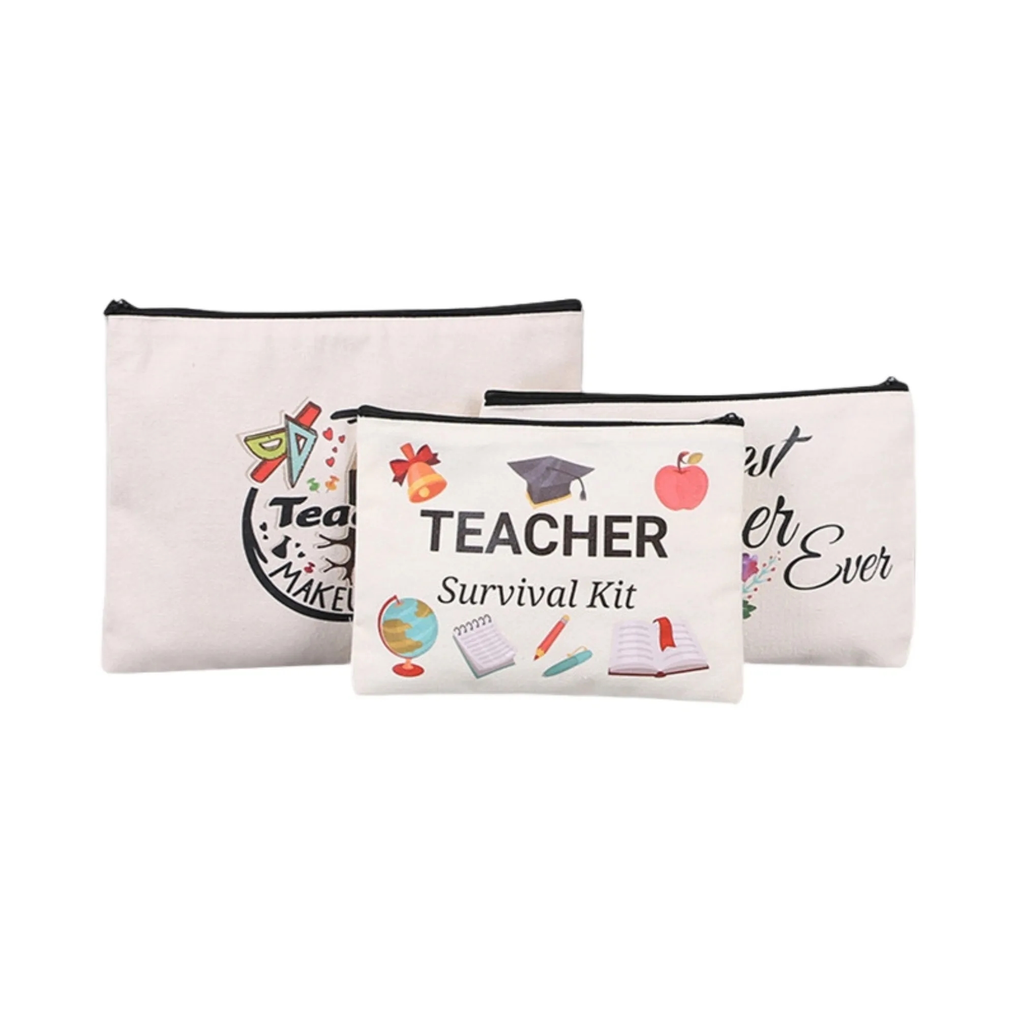 Durable Eco Canvas Pencil Pouch Pen Bags 2