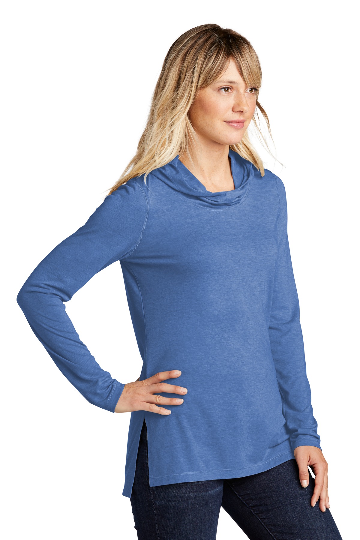 Sport-Tek Women's PosiCharge Tri-Blend Wicking Long Sleeve Hoodie LST406, custom hoodie or sweatshirt with logo imprint 15