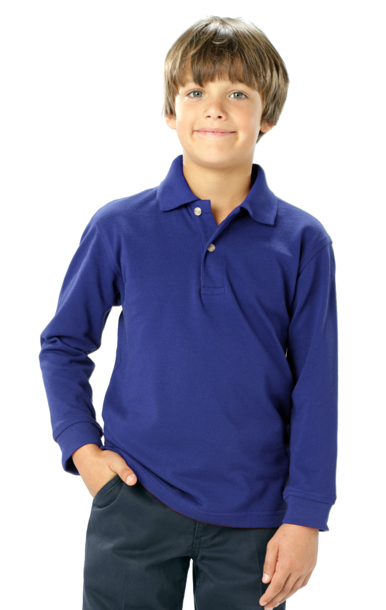 Youth Superblend L/S Pique Polo 3