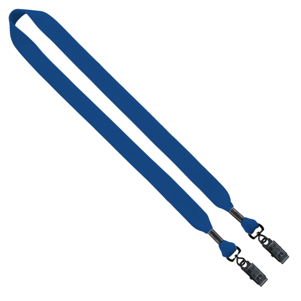 3/4" Cotton Double Bulldog Clip Lanyard 10