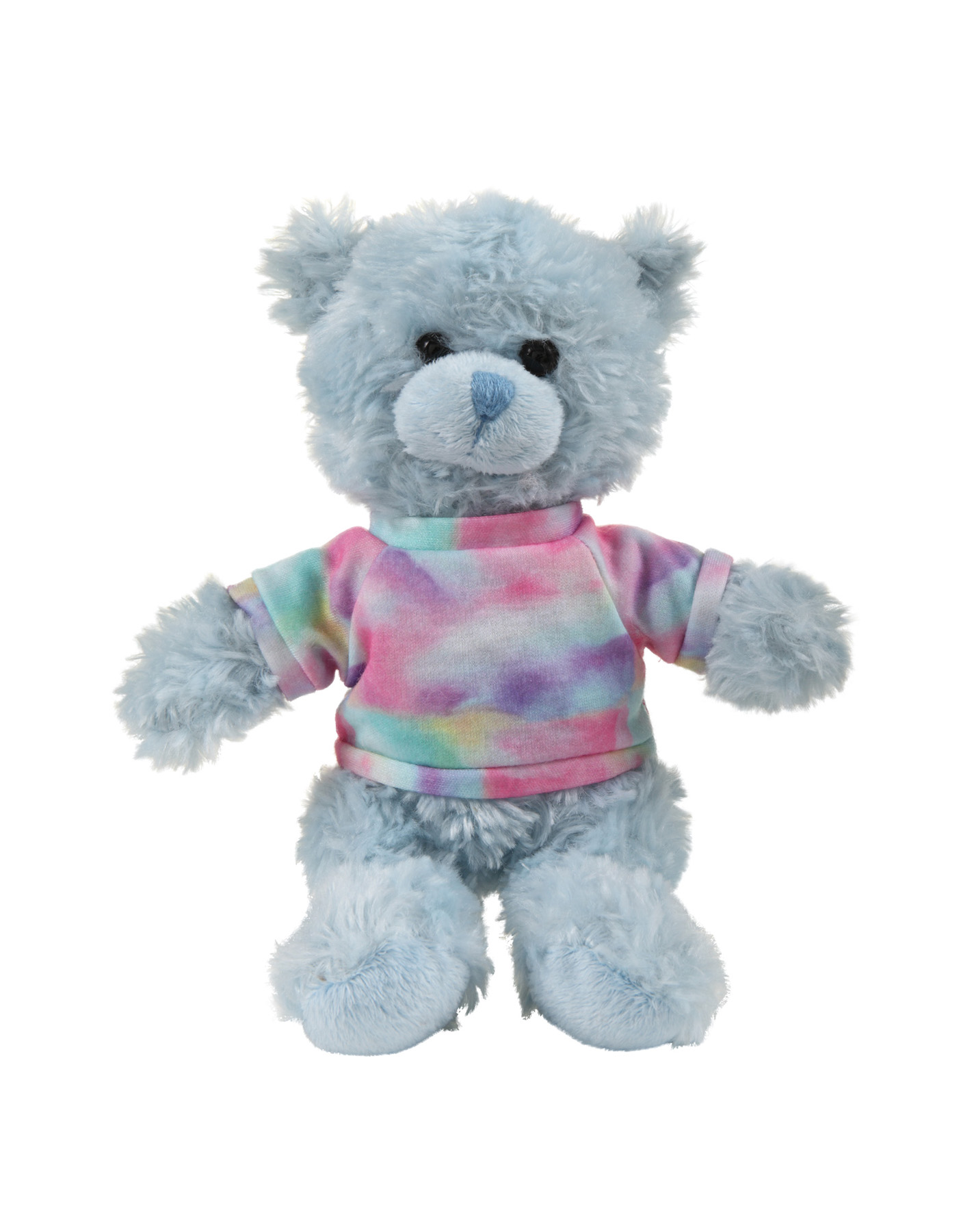 soft plush Blue Curly Sitting Bear with t-shirt 26