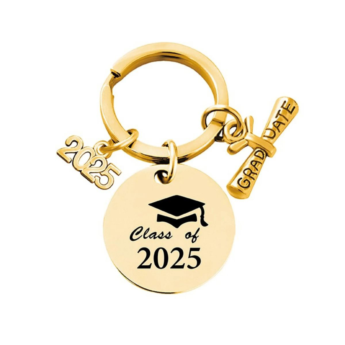 Stainless Polished Graduation Ceremony Keychain 3
