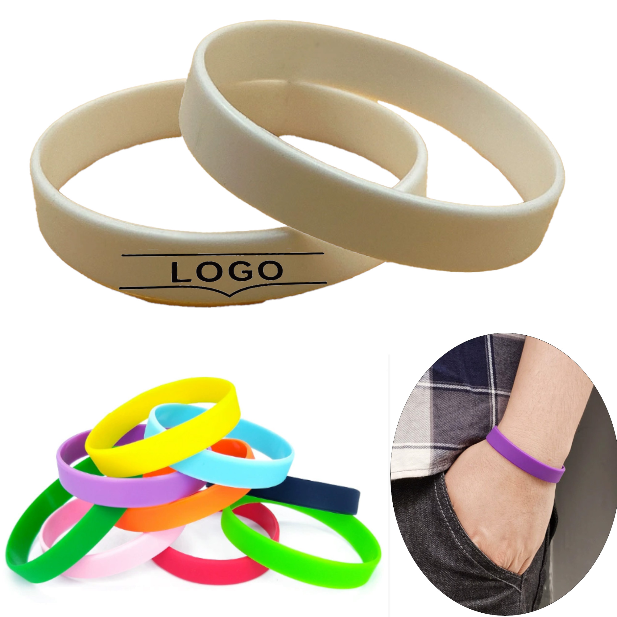 Custom Silicone Wristband Bracelet 6