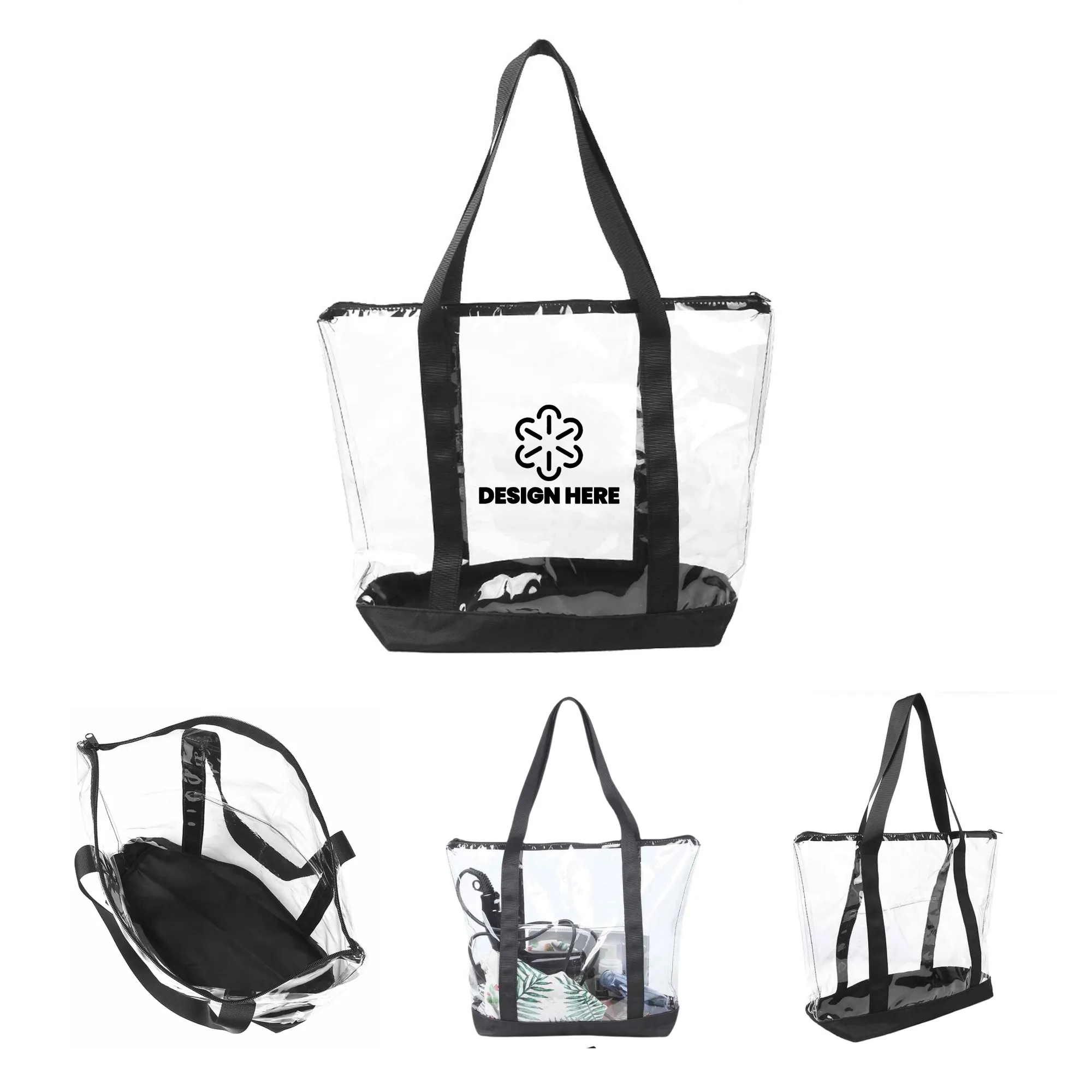Transparent PVC Beach Bag Large Shopping Pouch