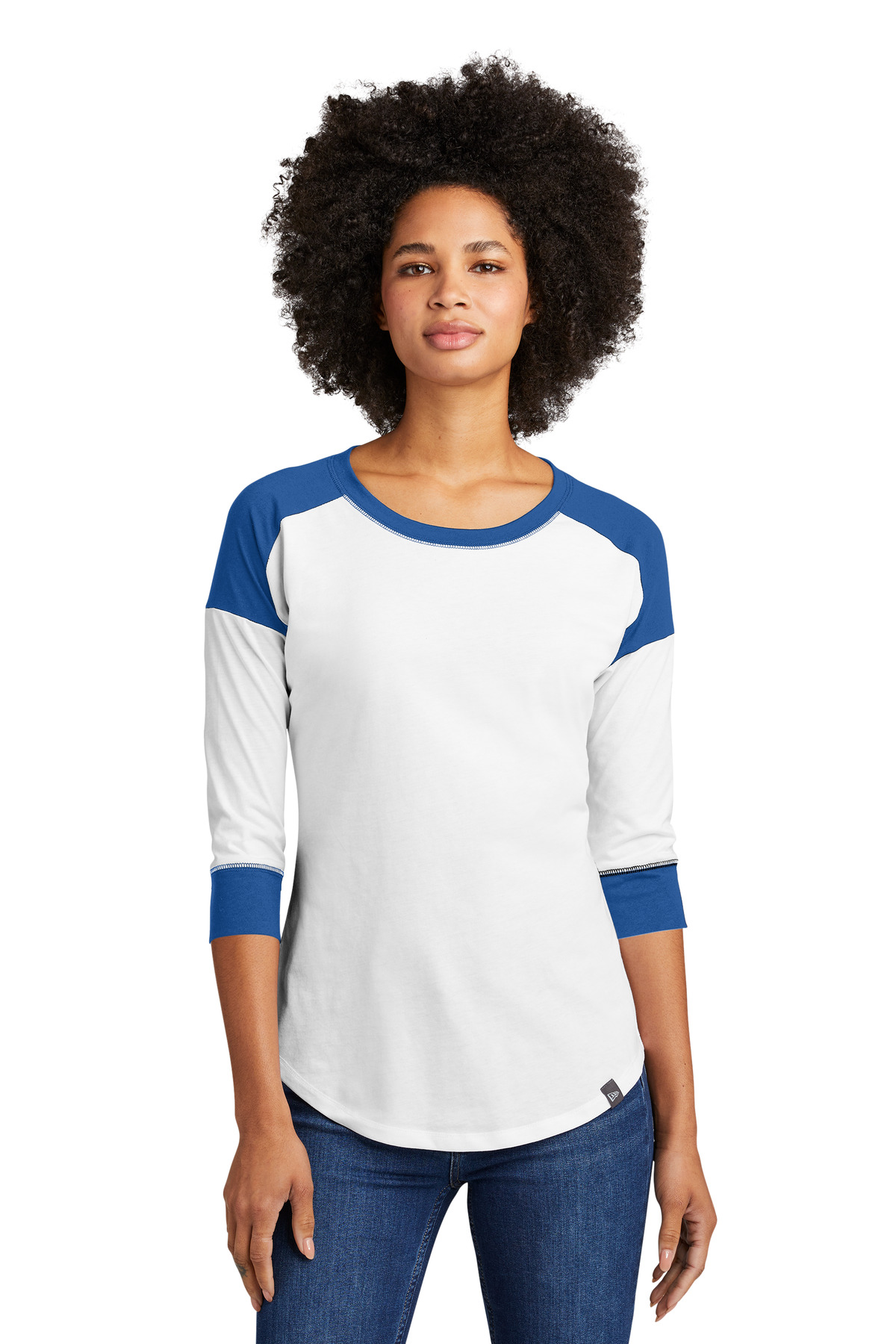 New Era Women's Heritage Blend 3/4-Sleeve Baseball Raglan Tee. LNEA104 20