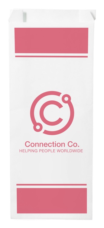 One Color 1-Sided Merchant Paper Bags with Gusset (5" x 12" x 2")