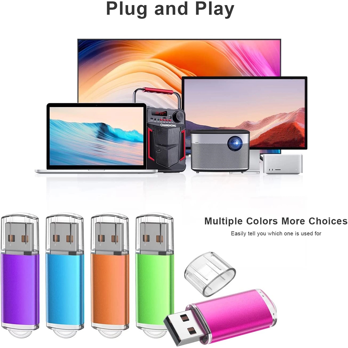 4G USB Memory Sticks Flash Drives Easy-Storage U Disk 5
