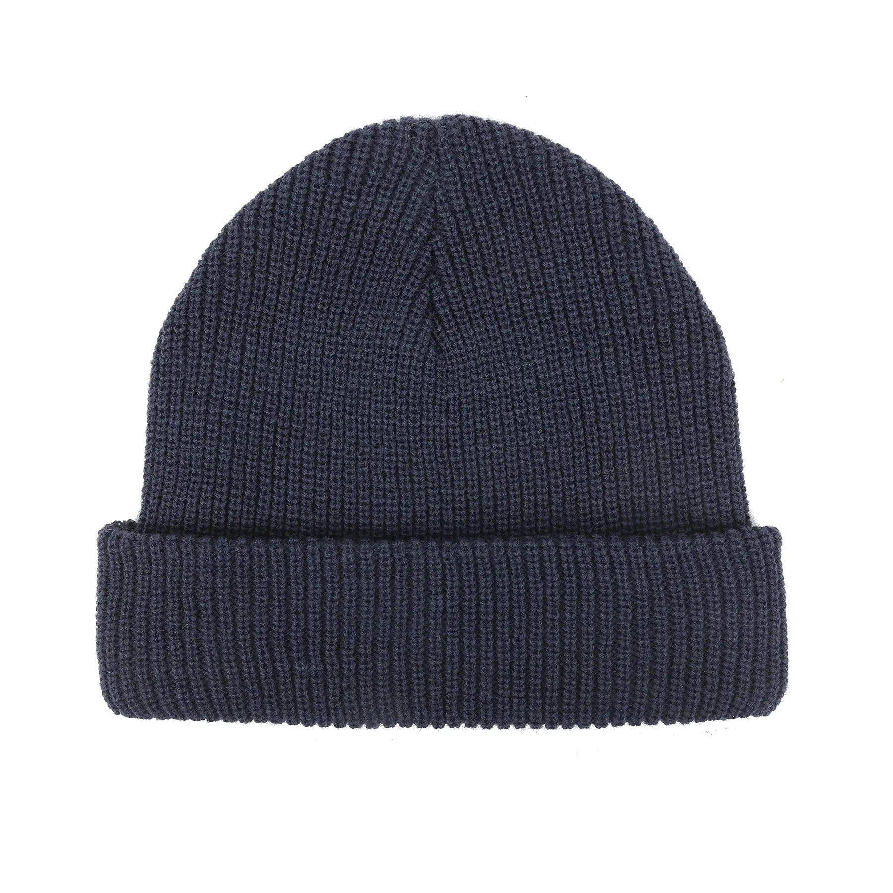 Cuffed Knit Beanie With Faux Leather Patch 1