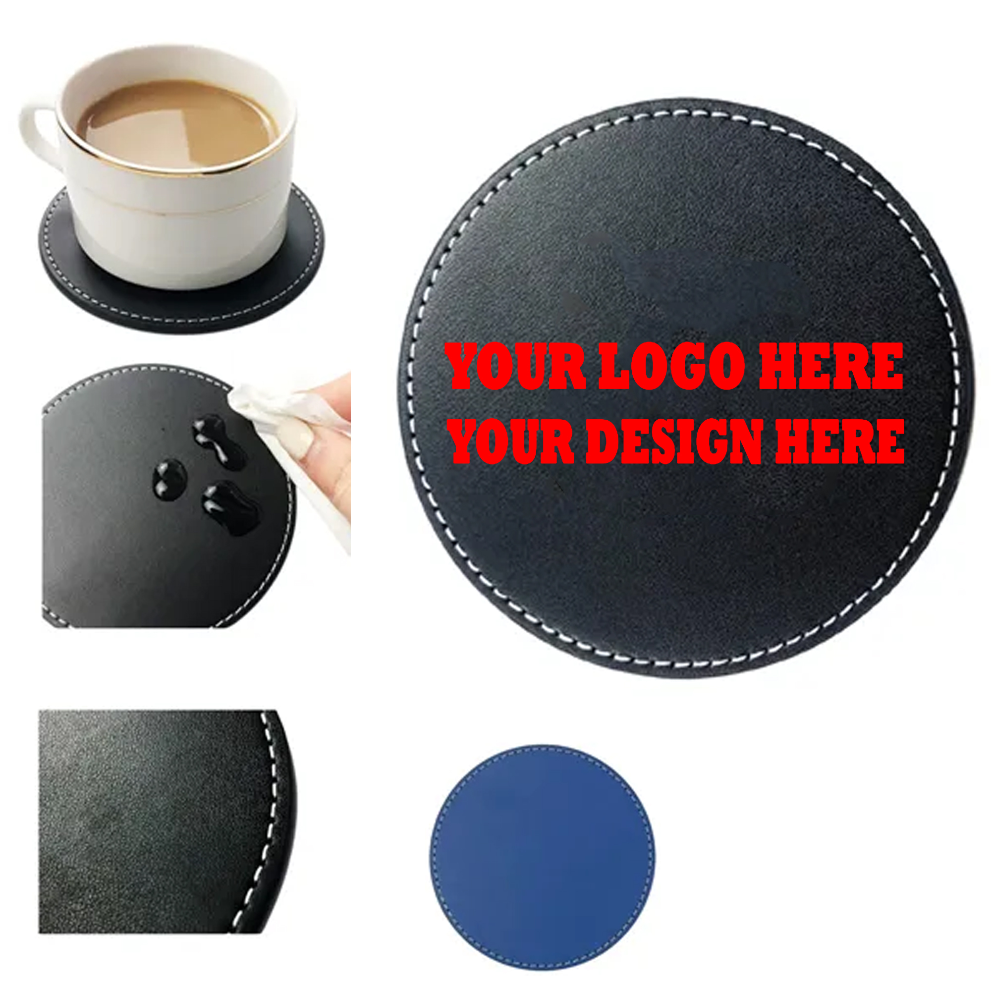 PU Leather Durable Thermal Absorbent Cup Holder 2