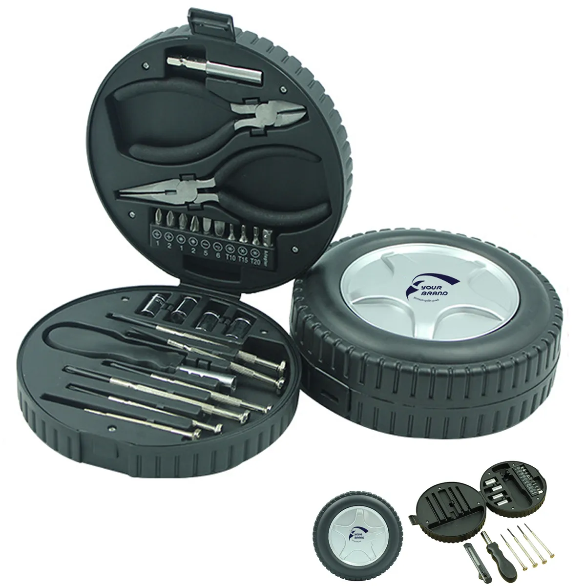 Portable Repairing Multifunction Tire Shaped Tool Set Kit 2