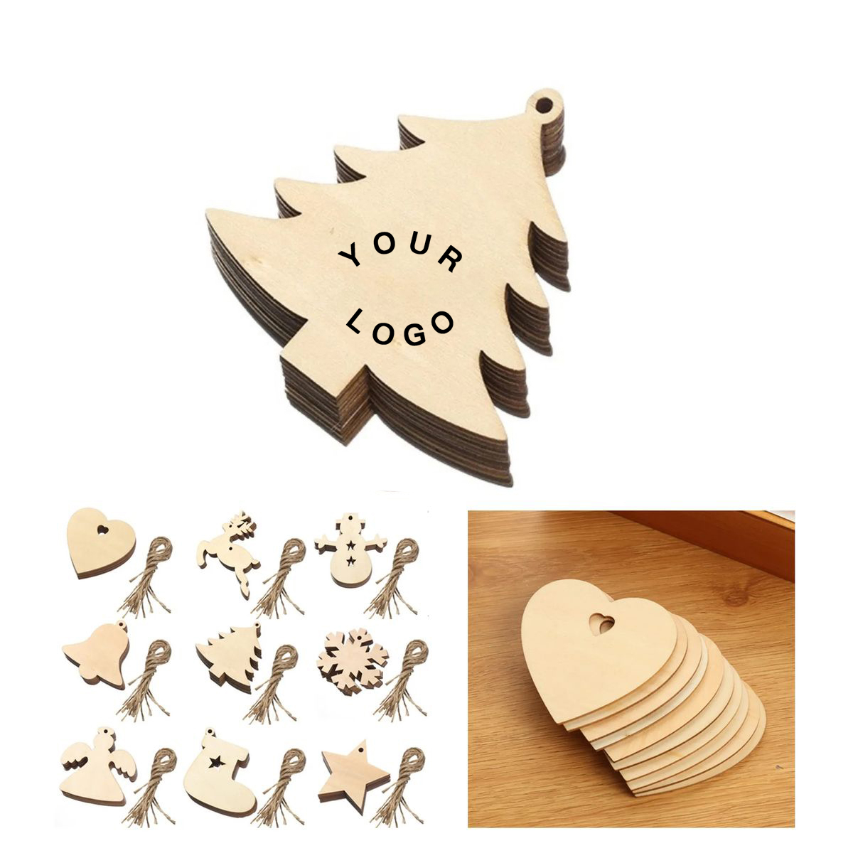 Wooden Festive Hanging Tree Ornament 2