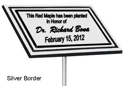 4" x 6" Silver Border Cast Aluminum Stake Plaque 2