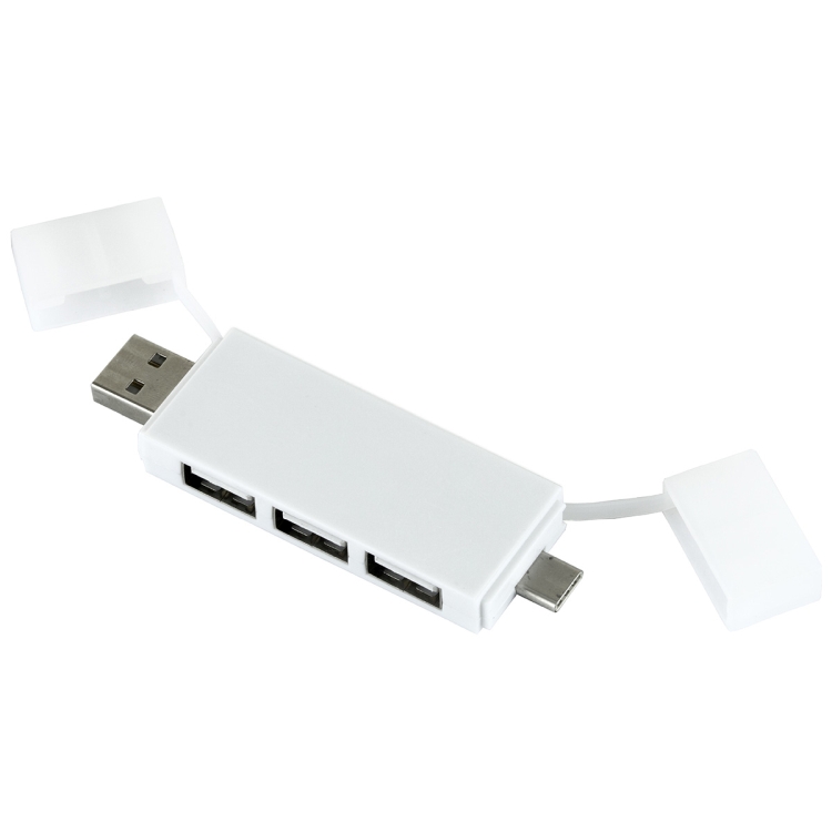 "Freedom" 2 in 1 – 3 Port Mini USB Hub with Type A & Type C Adapter 22