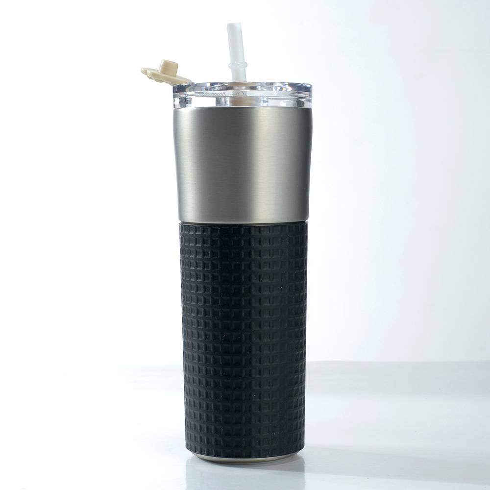 19oz Portable Stainless Steel Coffee Straw Tumbler 5