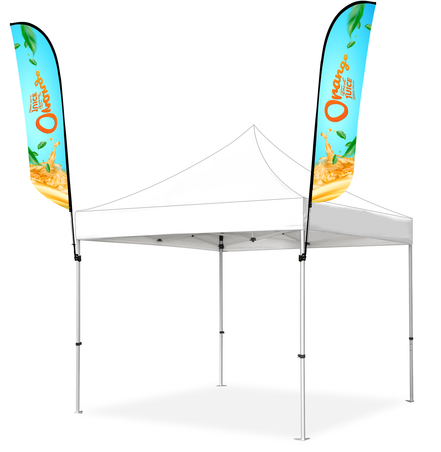 12ft Tent Post Feather Flags 1