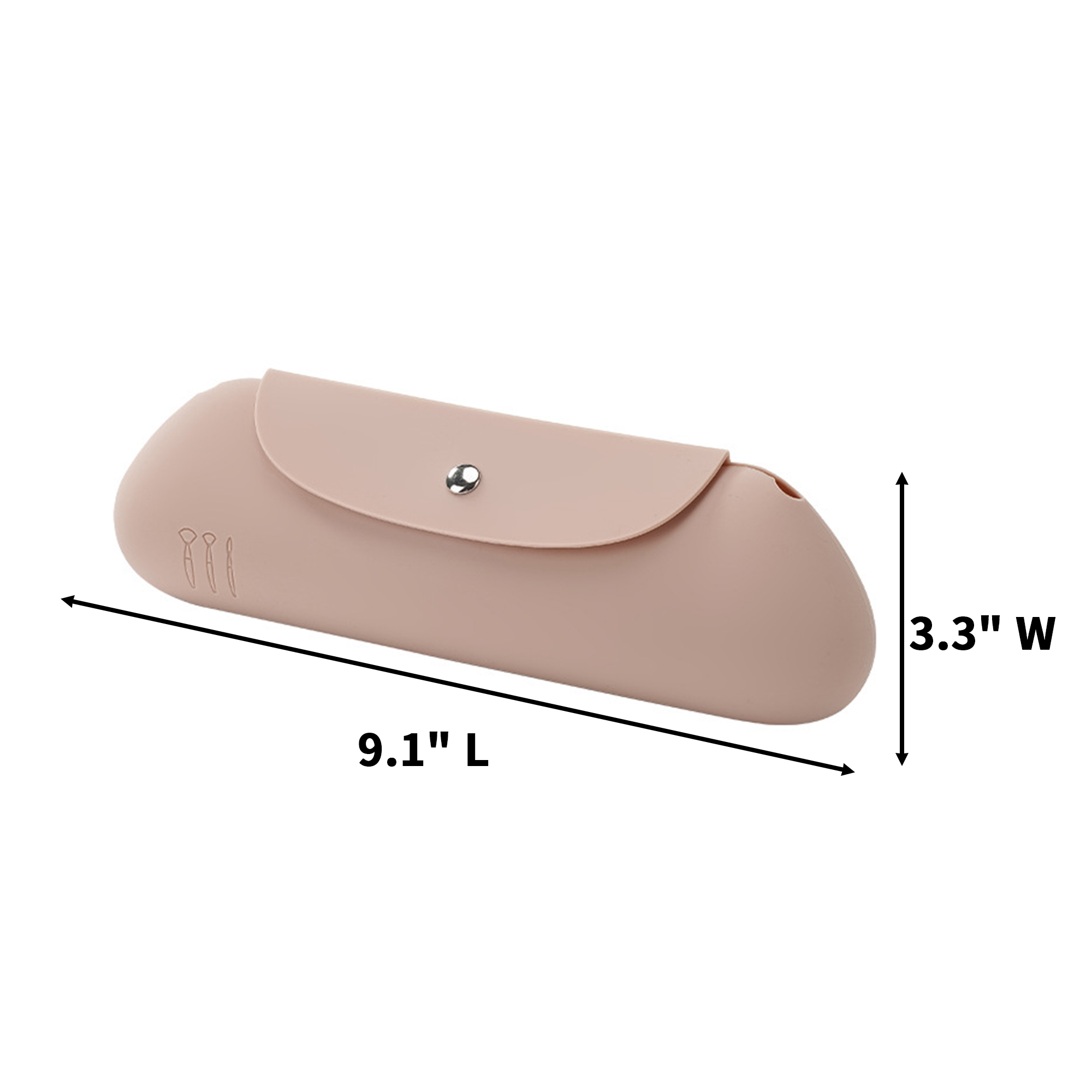 Silicone Travel Brush Case With Magnetic Snap 4