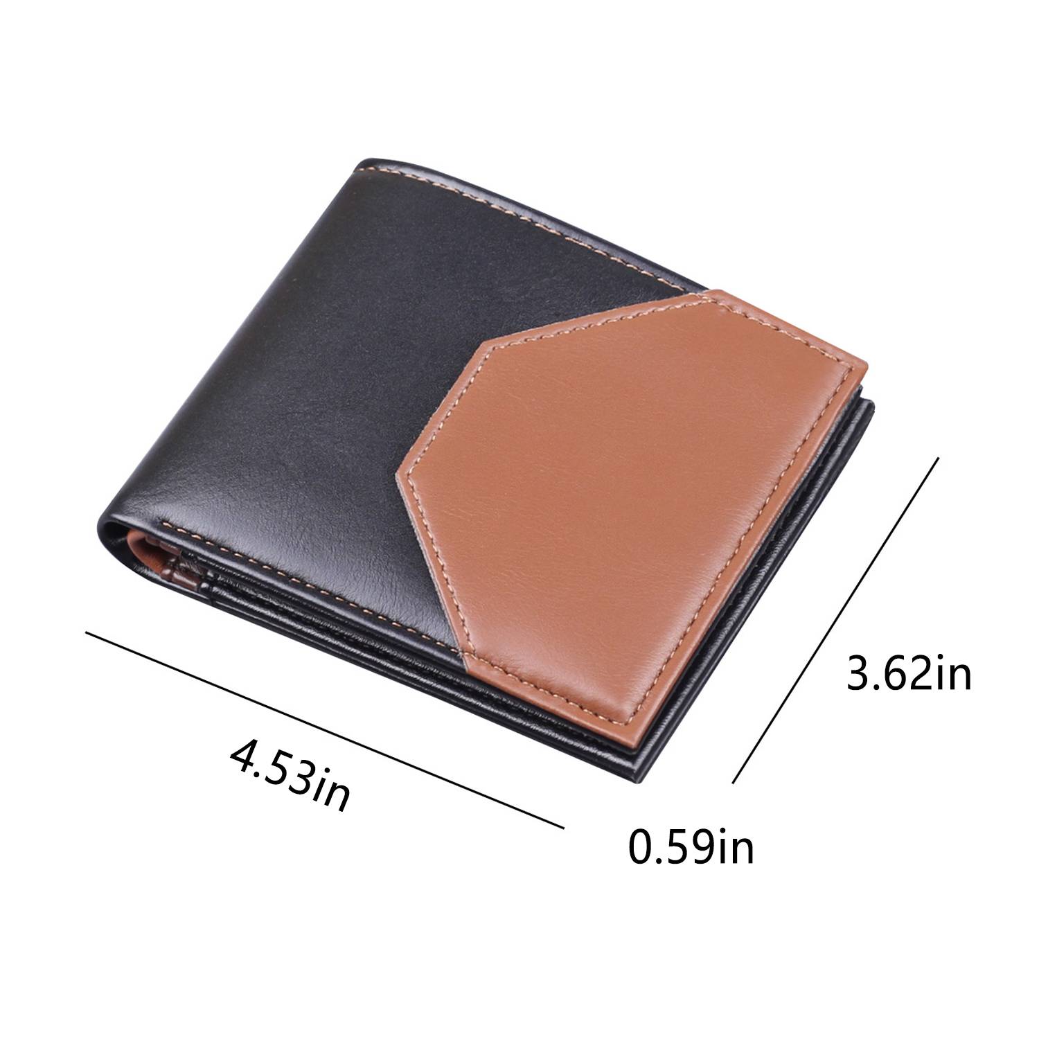 Men PU Leather Bifold Wallet Card Holder 5