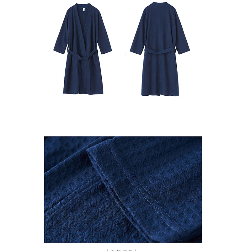 Women Men Waffle Bathrobes for Spring Summer 2