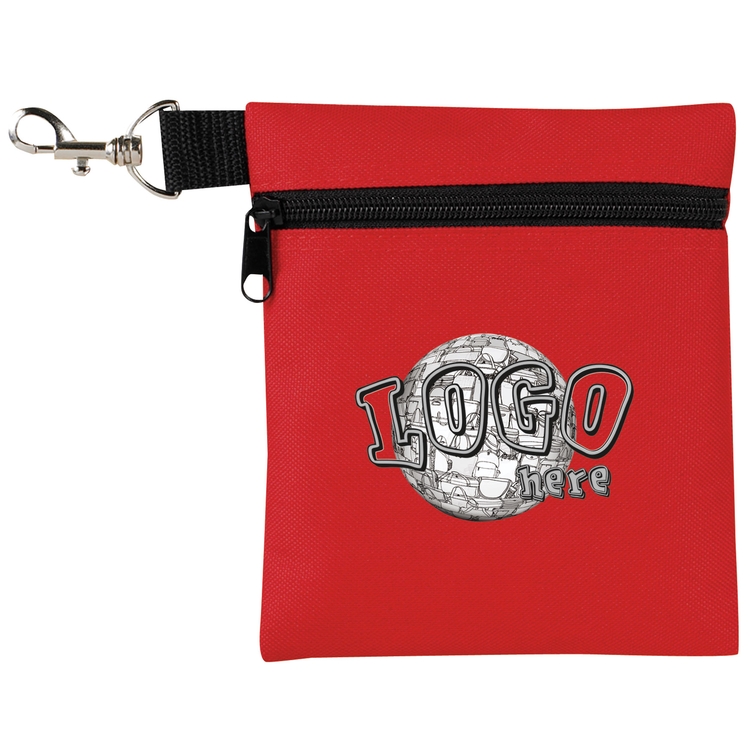 Golf Tee Pouch with Carabiner Clip 2