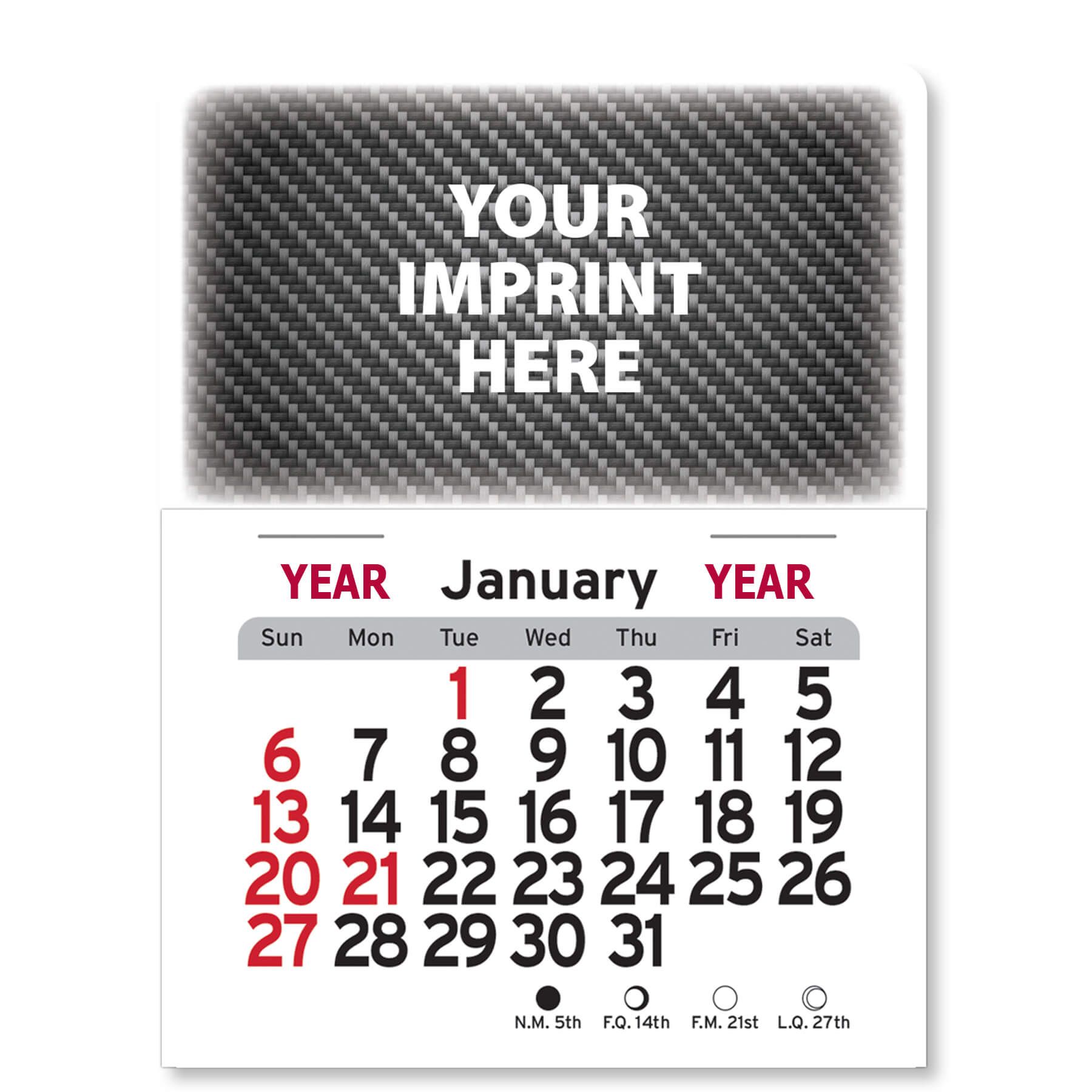 Adhesive Peel-N-Stick® Calendar - Rectangle 39
