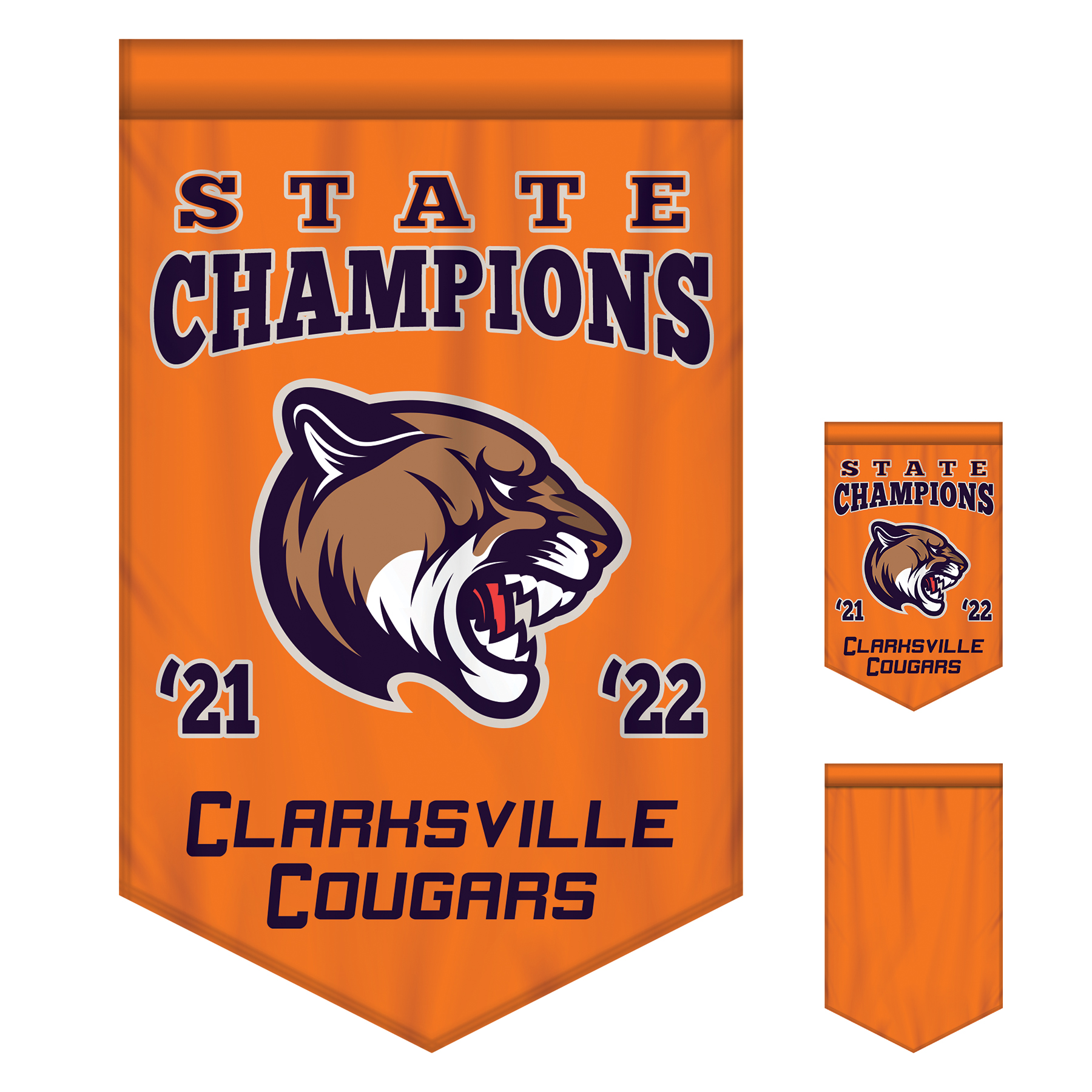 2' x 3' Championship Banner Single Sided with Backliner V-Cut 13