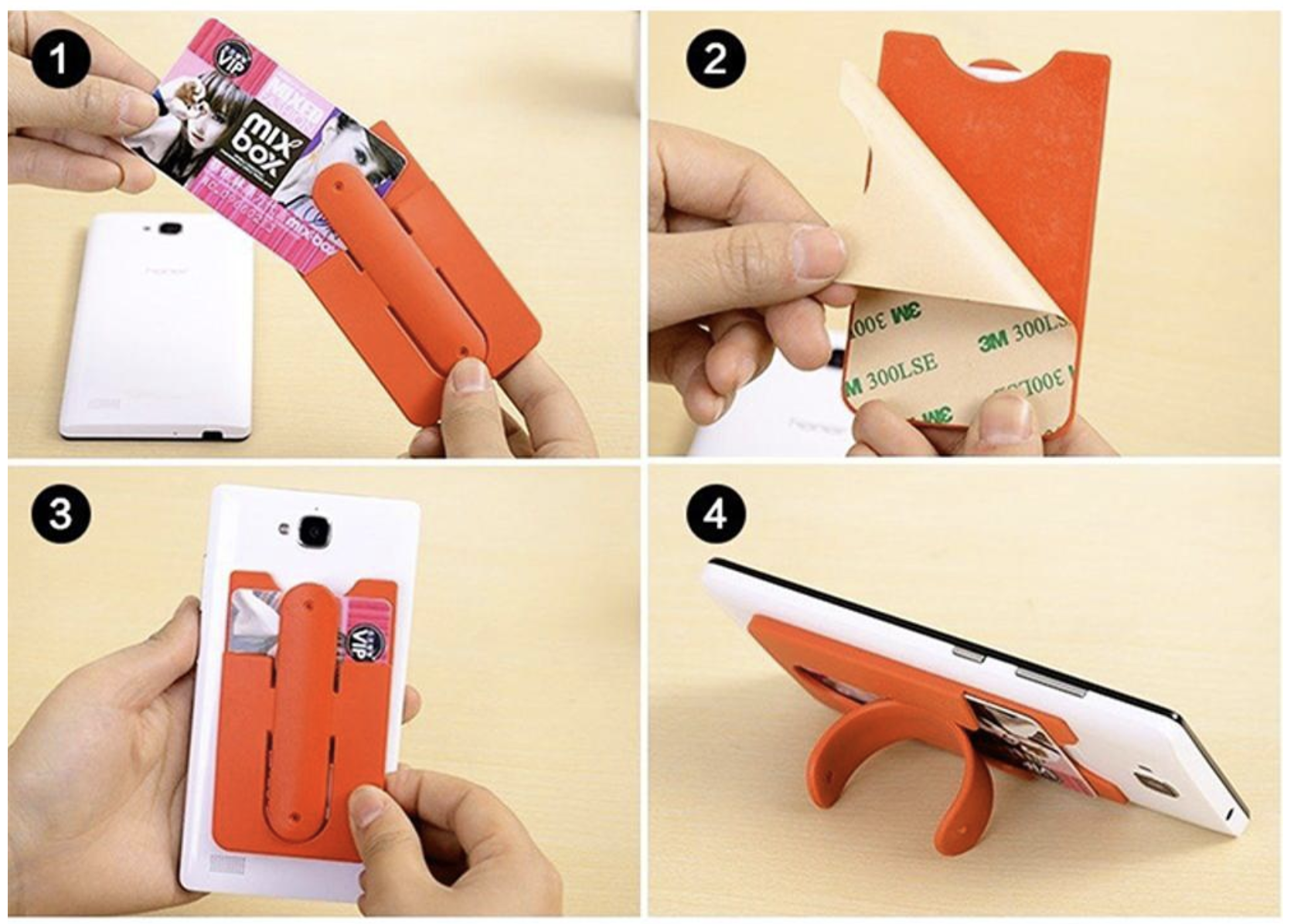 Combo Silicone Cell Phone Wallet & Kickstand 10