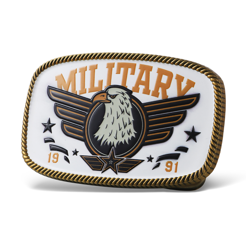 Rectangular UV Printed Belt Buckles 3.5" 6