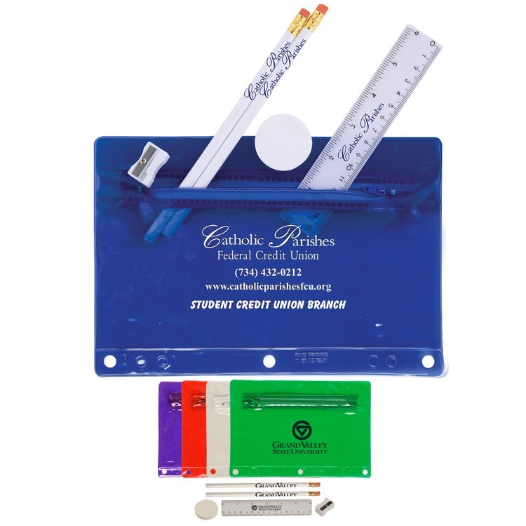 Translucent Deluxe School Kit-Imprinted Contents