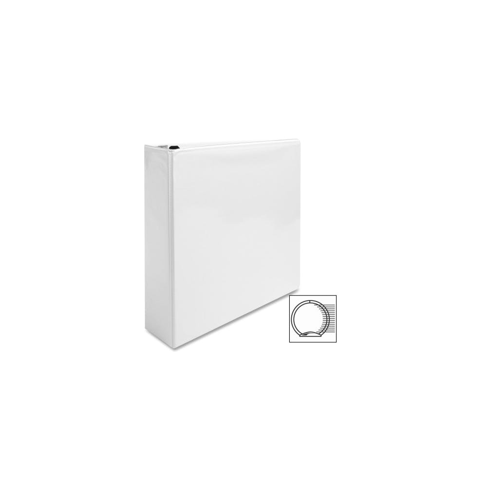 2" 3-Ring Binder - White 2 Inside Pockets View Cover 1