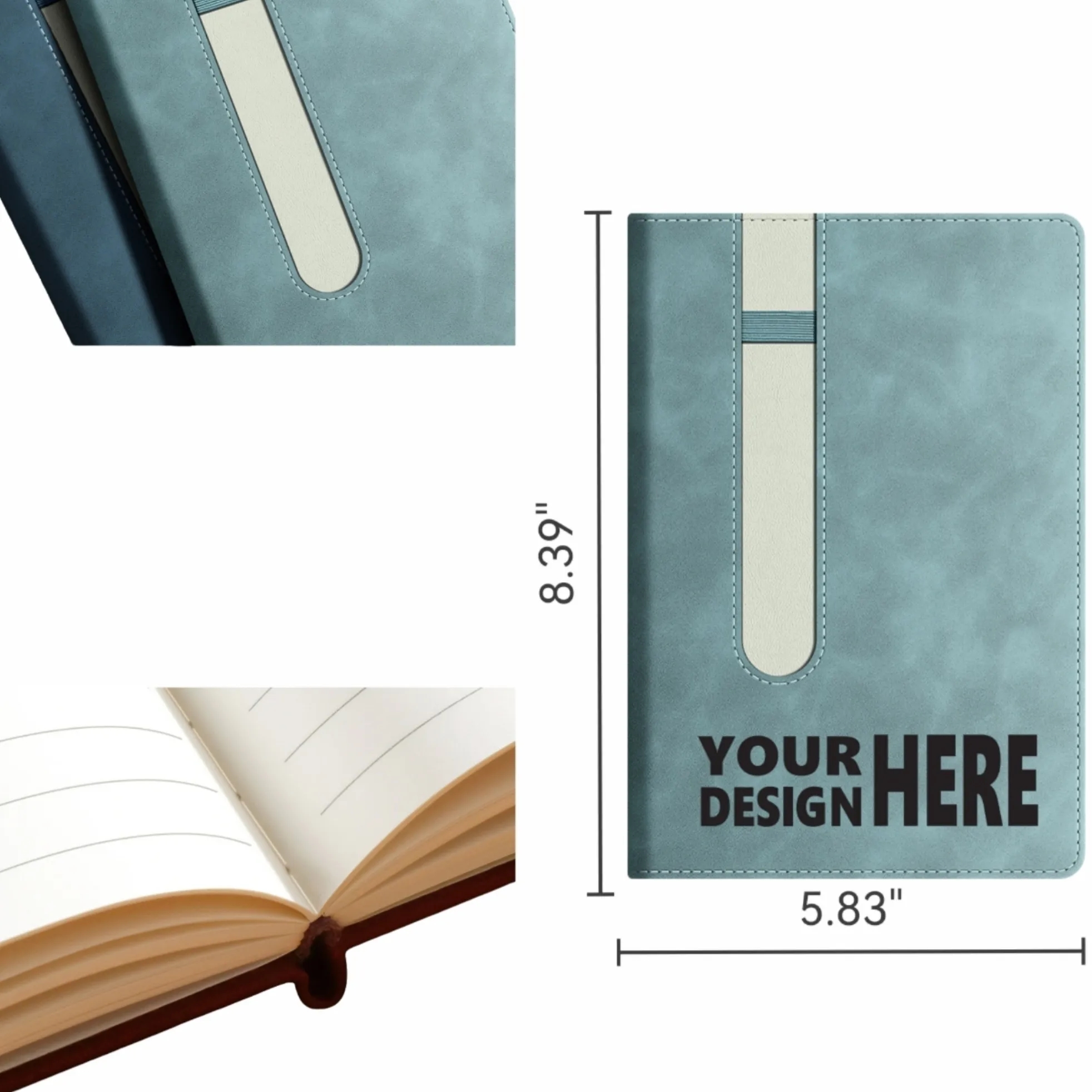 Skin-Feel Business Minimalist A5 Leather Notebook 5