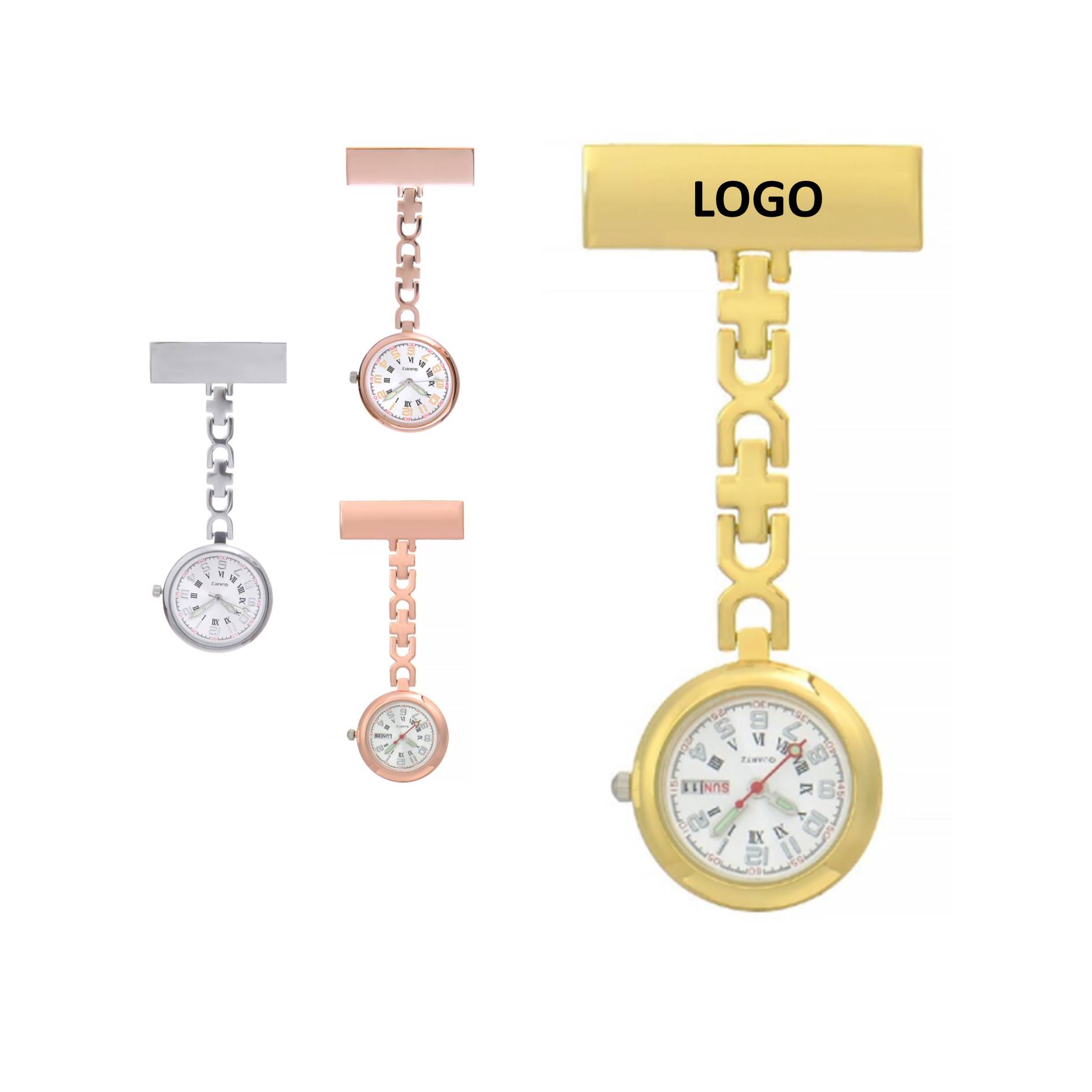 Metal Clip Brooch Medical Nurse Watch 2