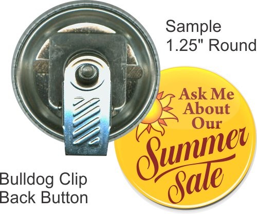 Bulldog Clip 1 1/4 Inch Round Button 2