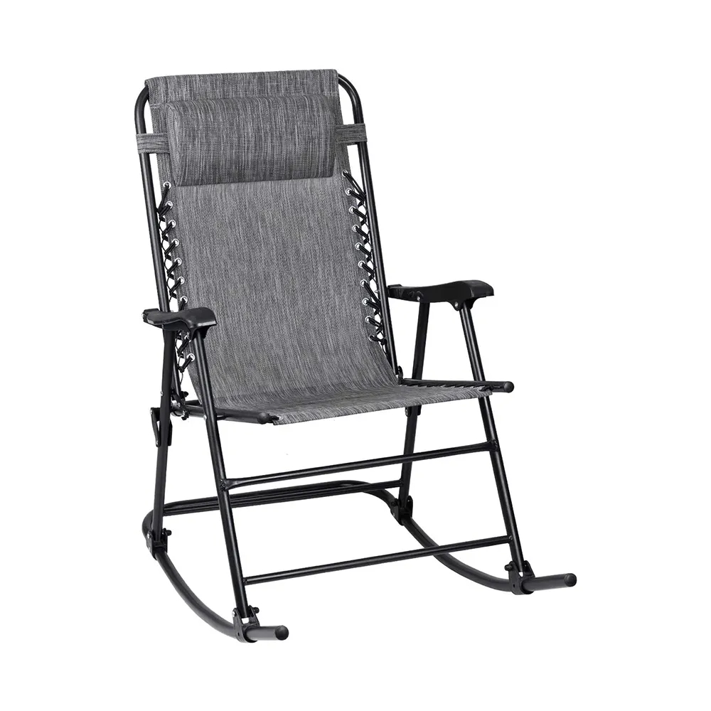 Outdoor Textilene Zero Gravity Folding Lounge Rocker with Pi 1