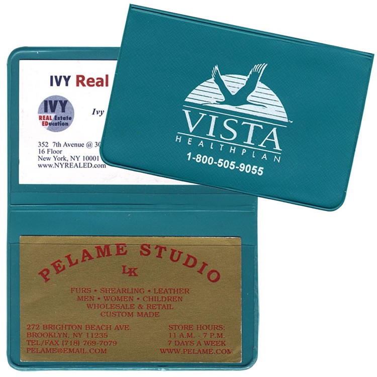 Card Case with 2 clear pockets 18