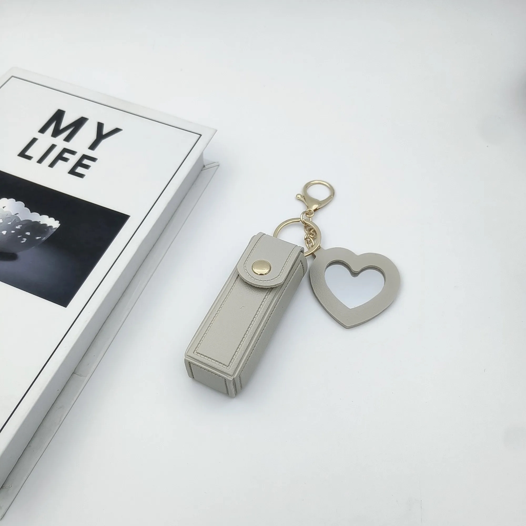Lipstick Bag Keychain With Mirror 2