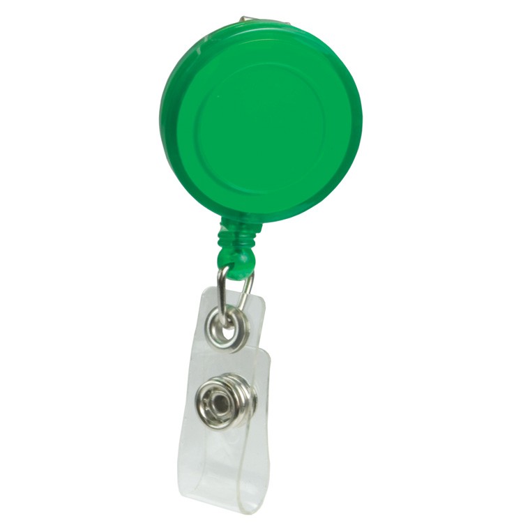 Pad Printed Retractable Badge Holder (Round w/ Slip on Clip) 4