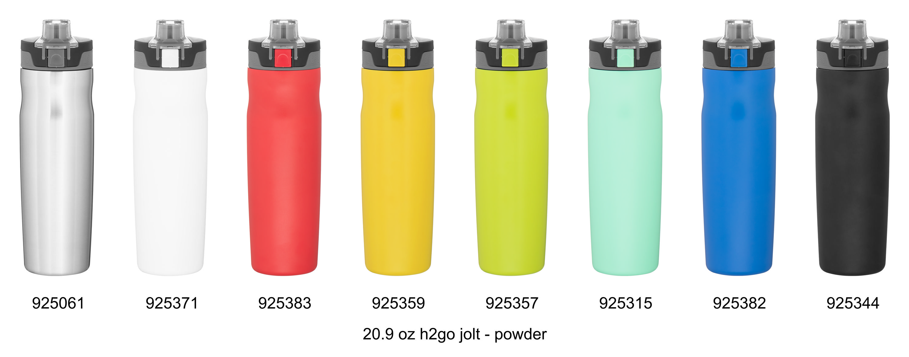 20.9 oz h2go jolt - powder, custom water bottle with logo imprint 12