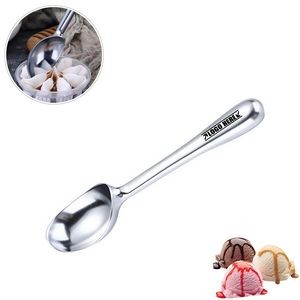 Stainless Steel Ice Cream Scoop Spoon With Elegant Double Black Ring Handle 16