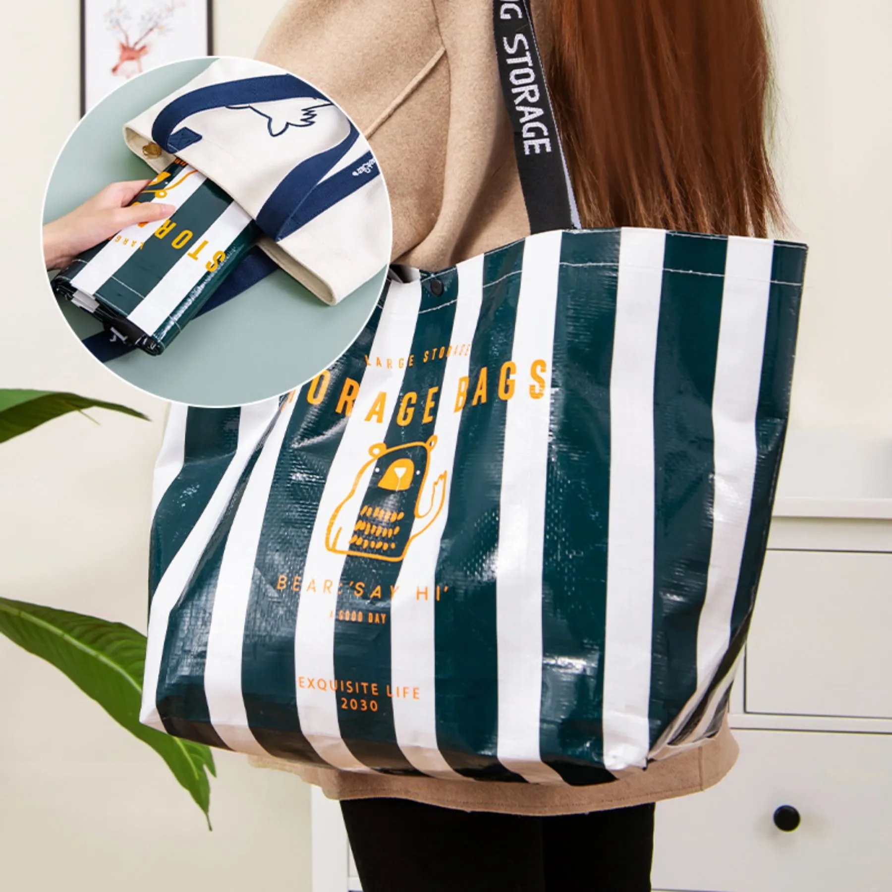 Reusable Printed Nylon Bag For Shopping 3