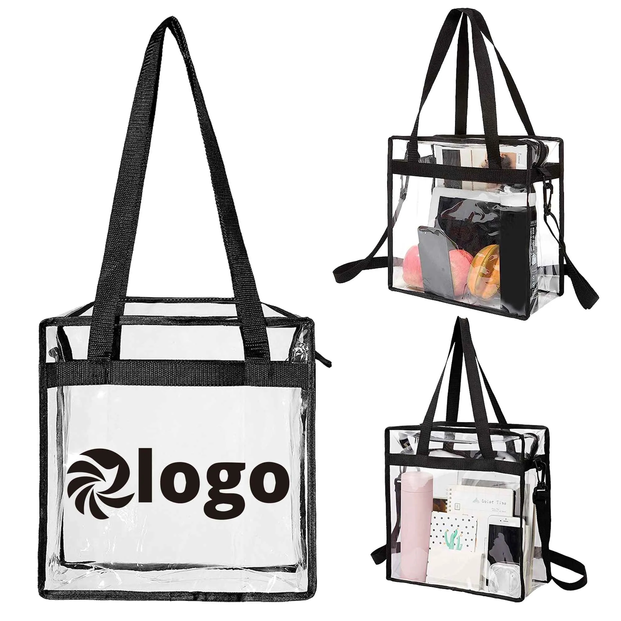 Stadium Approved Clear Tote Bag with Zipper 3