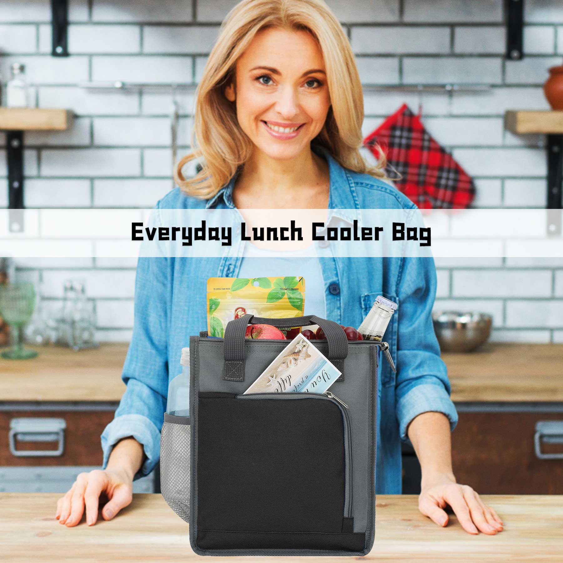 Deluxe Insulated Lunch Cooler Tote 10