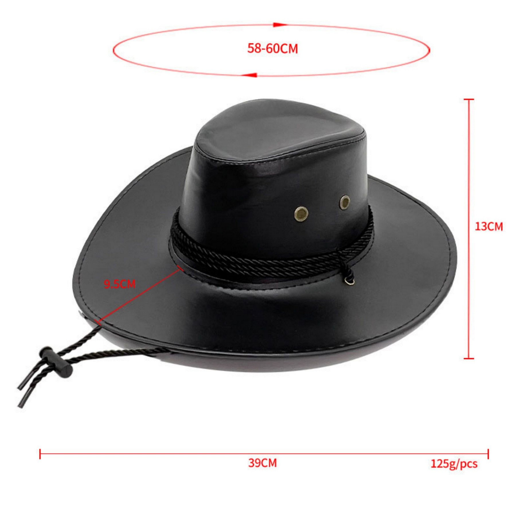 PU Leather Cowboy Hat 2