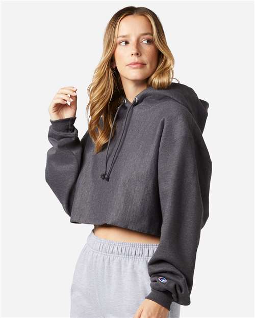 Women's Reverse Weave® Hooded Cropped Sweatshirt - RW01W 18